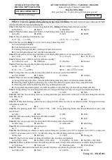 Đề thi Học kì 1 Hóa học 11 năm 2024-2025 trường THPT Gio Linh (Quảng Trị)